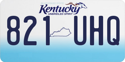 KY license plate 821UHQ