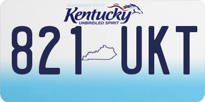 KY license plate 821UKT