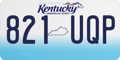 KY license plate 821UQP