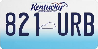 KY license plate 821URB
