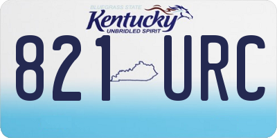 KY license plate 821URC