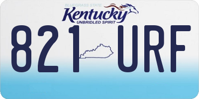 KY license plate 821URF