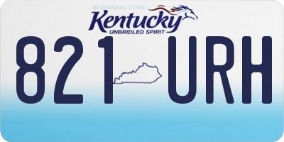 KY license plate 821URH