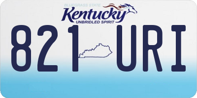 KY license plate 821URI