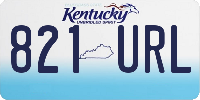 KY license plate 821URL