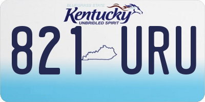 KY license plate 821URU