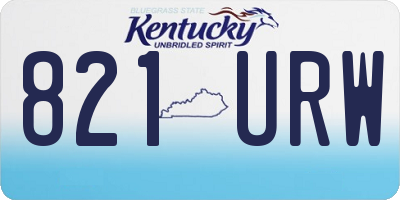 KY license plate 821URW