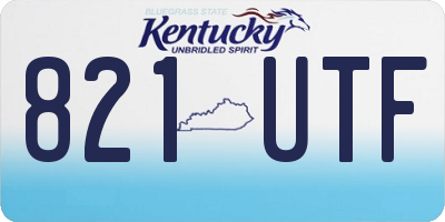 KY license plate 821UTF