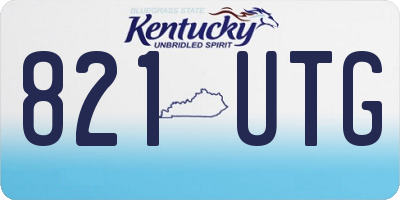 KY license plate 821UTG