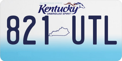 KY license plate 821UTL
