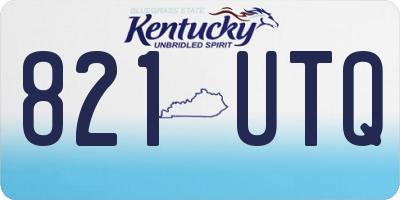 KY license plate 821UTQ