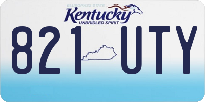 KY license plate 821UTY