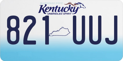 KY license plate 821UUJ