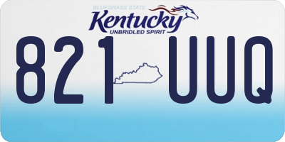 KY license plate 821UUQ