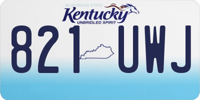 KY license plate 821UWJ
