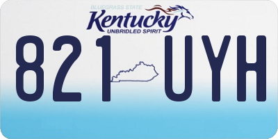 KY license plate 821UYH