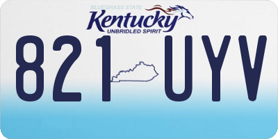KY license plate 821UYV