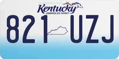 KY license plate 821UZJ