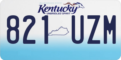 KY license plate 821UZM