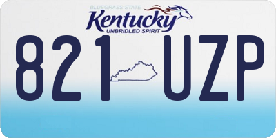 KY license plate 821UZP