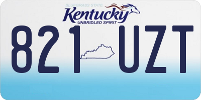 KY license plate 821UZT