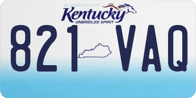 KY license plate 821VAQ