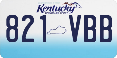KY license plate 821VBB
