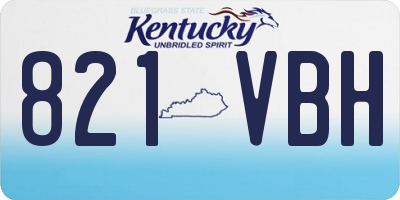KY license plate 821VBH