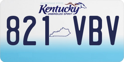 KY license plate 821VBV