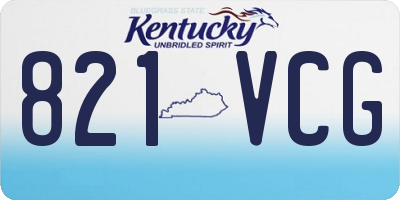 KY license plate 821VCG