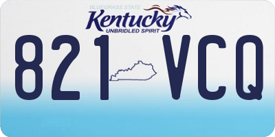 KY license plate 821VCQ