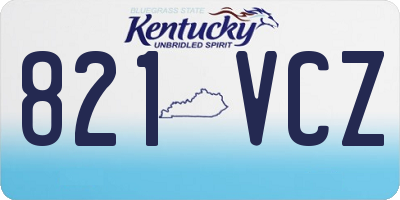 KY license plate 821VCZ
