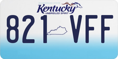 KY license plate 821VFF
