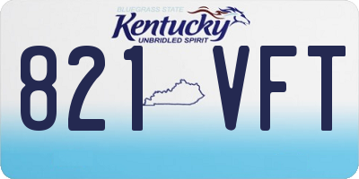 KY license plate 821VFT
