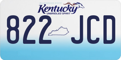 KY license plate 822JCD