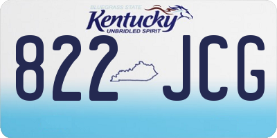 KY license plate 822JCG