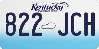 KY license plate 822JCH