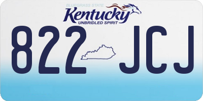 KY license plate 822JCJ