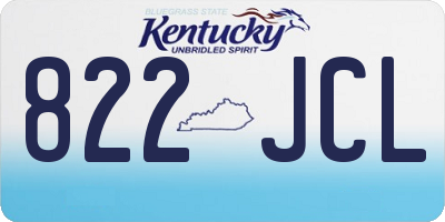 KY license plate 822JCL