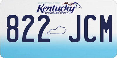 KY license plate 822JCM