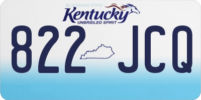 KY license plate 822JCQ