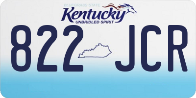 KY license plate 822JCR