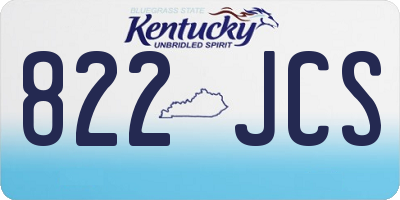 KY license plate 822JCS