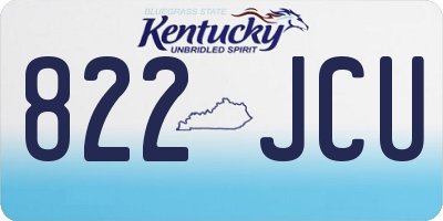 KY license plate 822JCU