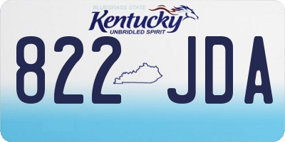 KY license plate 822JDA