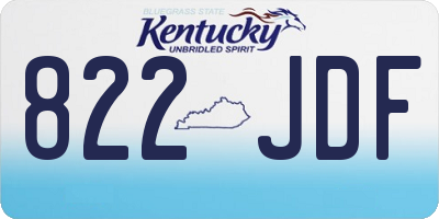 KY license plate 822JDF