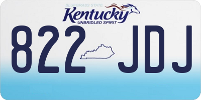 KY license plate 822JDJ