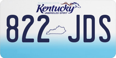 KY license plate 822JDS
