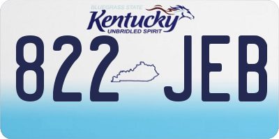 KY license plate 822JEB