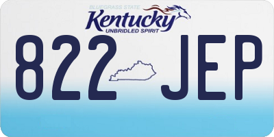 KY license plate 822JEP